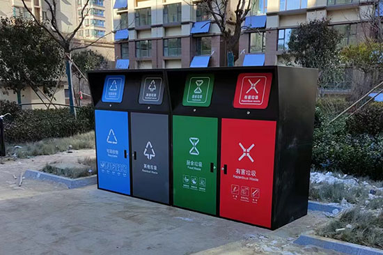 四分類垃圾桶罩,垃圾分類亭