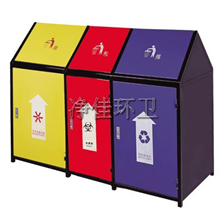 鋼制三分類(lèi)垃圾桶